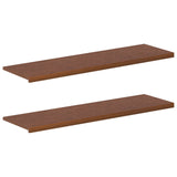 Window Sills 2 pcs Dark Brown 160 x 40 x 2 cm Solid Oak Wood 42050047