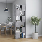 Book Cabinet Room Divider Concrete Grey 60x24x186 cm Engineered Wood 809102