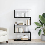 Book Cabinet Black Oak 70 x 24 x 129 cm Engineered Wood 879670