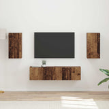 TV Cabinet Set 4 pcs Old Wood Engineered Wood 3409157