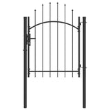 Garden Gate with Lock Woerden Grey 100 x 100 cm Steel 42008897