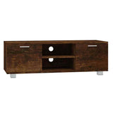 TV Cabinet Smoked Oak 120x40.5x35 cm Engineered Wood 342619