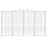 Arched Gabion Basket 400x30x220/240 cm Galvanised Iron 153531