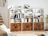 5-Tier Bookcase with Adjustable Shelf - Rustic Brown T3398P423535