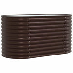 Garden Raised Bed Brown 160 x 80 x 81 cm Steel 42008135