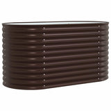 Garden Raised Bed Brown 160 x 80 x 81 cm Steel 42008135