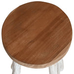 ZNTS Bar Stool Solid Teak Wood 244546