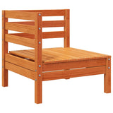 Garden Sofa 4-Seater Wax Brown Solid Wood Pine 838051