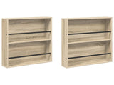 Magazine Rack 2 pcs Sonoma Oak 60 x 12 x 70 cm Engineered Wood 890831