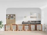 Dog Gate with Stands 6 pcs Old Wood 60 x 80 cm Engineered Wood 892107