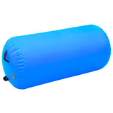 Inflatable Gymnastic Roll with Pump 120x75 cm PVC Blue 92717