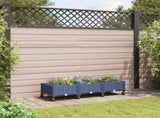Garden Planter with Wheels Blue Grey 120 x 40 x 33 cm PP 3423043