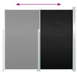 Patio Retractable Side Awning 100x500 cm Black 48382