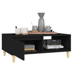 ZNTS Coffee Table Black 90x60x35 cm Engineered Wood 805996