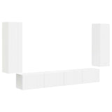 TV Wall Cabinet Set 4 pcs White Engineered Wood 3408925