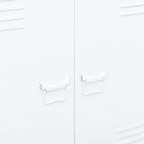 Storage Chest White Steel Medium Storage Chest Rectangular 339624
