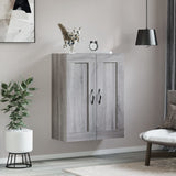 Wall Mounted Cabinet Grey Sonoma 69.5x34x90 cm Engineered Wood 830378