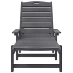 Sun Lounger Light Grey 73.5 x 92 x 90cm HDPE 42006640