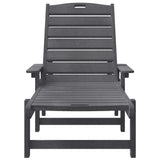 Sun Lounger Light Grey 73.5 x 92 x 90cm HDPE 42006640
