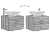 Wall-Mounted Sink Vanity Grey Sonoma 49.5 x 44.5 x 66.5 cm 890307