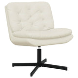 Swivel Relaxing Chair Cream 63 x 75 x 76 cm Velvet 42007367