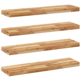 Floating Shelves 4 pcs 80x20x4 cm Oil Finished Solid Wood Acacia 3279586