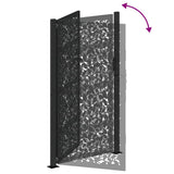 Garden Gate Black 100x175 cm Steel Leaf Design 4100962