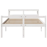 Senior Bed with Headboard without Mattress White 120x190 cm Small Double 3305854