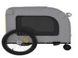 Pet Bike Trailer Yellow and Grey Oxford Fabric and Iron 93861