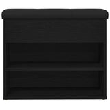 Storage Bench Black Oak 62 x 32 x 50 cm Engineered Wood 862990