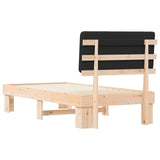 Bed Frame with Upholstered Headboard Black 90 x 190 cm 877386