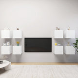 Wall Mounted TV Cabinets 8 pcs White 30.5x30x30 cm 3078739