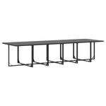 Garden Dining Set 13 pcs Black Steel 3335862