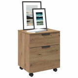 Mobile File Cabinet with Wheels Artisan Oak 45x38x54 cm Engineered Wood 856950
