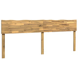 Live Edge Headboard ROSTOCK Whitewash 180 cm Solid Acacia Wood 903250
