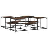 Coffee Table Smoked Oak 121x121x40 cm Engineered Wood 839070