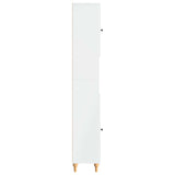 Bathroom Cabinet with Open Shelf ALKMAAR High Gloss White 896159