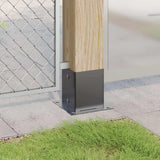 Post Bases Square 4 pcs Anthracite 121x121 mm Powder-coated Steel 42000032