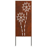 Garden Privacy Screen Rusty 50 x 140 cm Weathering Steel 876286