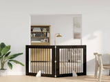 Dog Gate with Stands 2 pcs Black Oak 100 x 100 cm 892025
