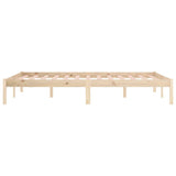 Bed Frame without Mattress 193x203 cm Solid Wood Pine King 822460