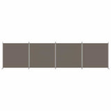 4-Panel Room Divider Anthracite 698x180 cm Fabric 350284