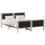 Bed frame Brown and black 160 x 200 cm Solid pine wood 3394310
