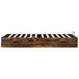 Ottoman Bed Frame Smoked Oak 80.5 x 200 cm Engineered Wood 3409265