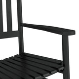 Rocking Chair with Curved Seat Black Solid Wood Poplar 4008870