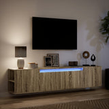 TV Wall Cabinet with LED Sonoma Oak 180x31x39.5 cm 3307956