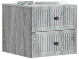 Wall-Mounted Bedside Cabinet 2 pcs Grey Sonoma Engineered Wood 897968