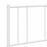 Metal Bed Frame without Mattress with Headboard White 135x190cm 352528