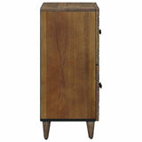 Sideboard with Storage Brown 60 x 33.5 x 75 cm Solid Mango Wood 4018358