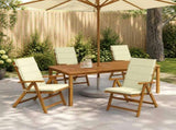 High Back Chair Cushion GEMERT 4 pcs 100% Polyester Cream 946087